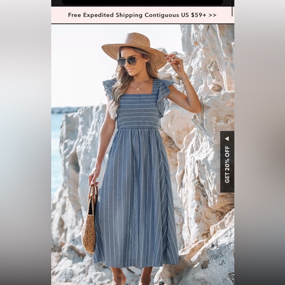 Blue cupshe dress